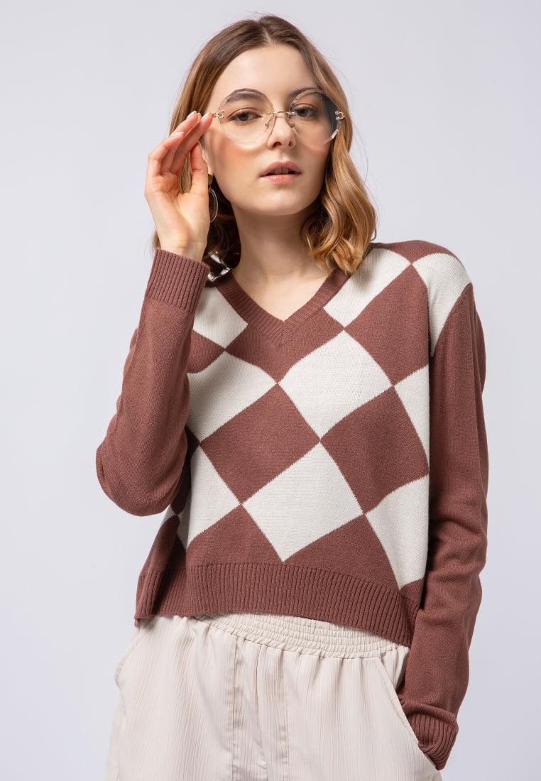Patterned Loose Sweater