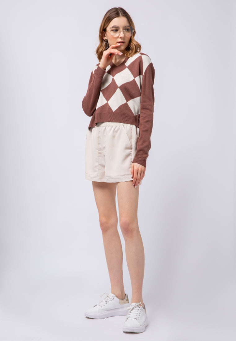 Patterned Loose Sweater