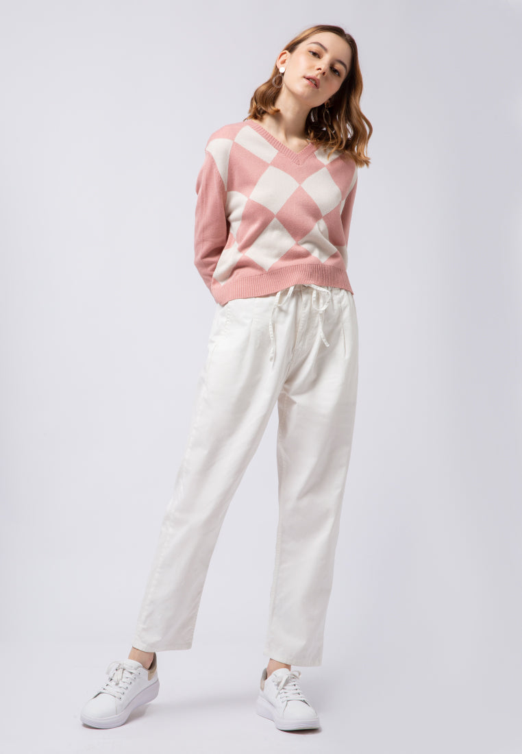 Patterned Loose Sweater