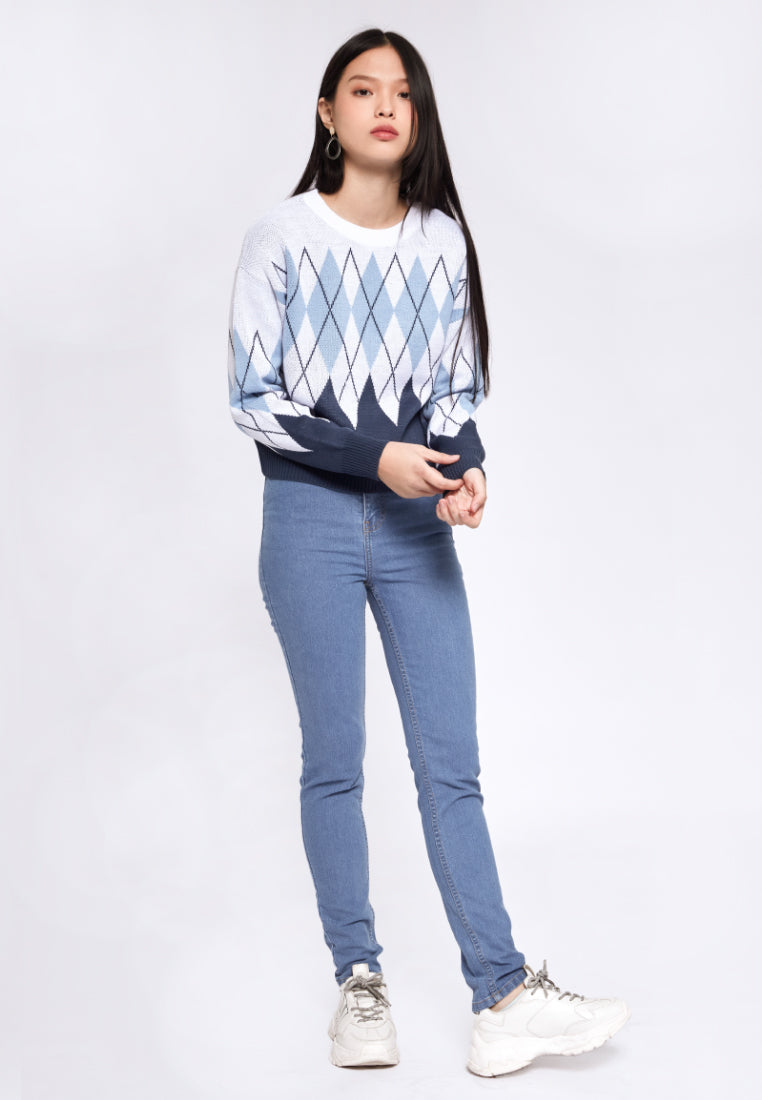 Argyle Long Sleeve Sweater