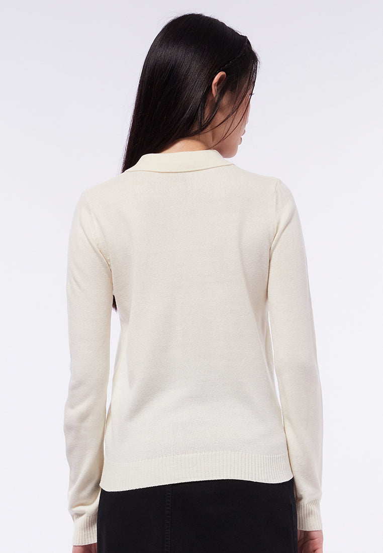 Soft Knit Long Sleeve Polo Shirt