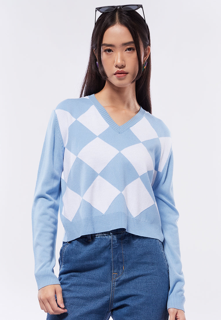 Printed Long Sleeve Sweater
