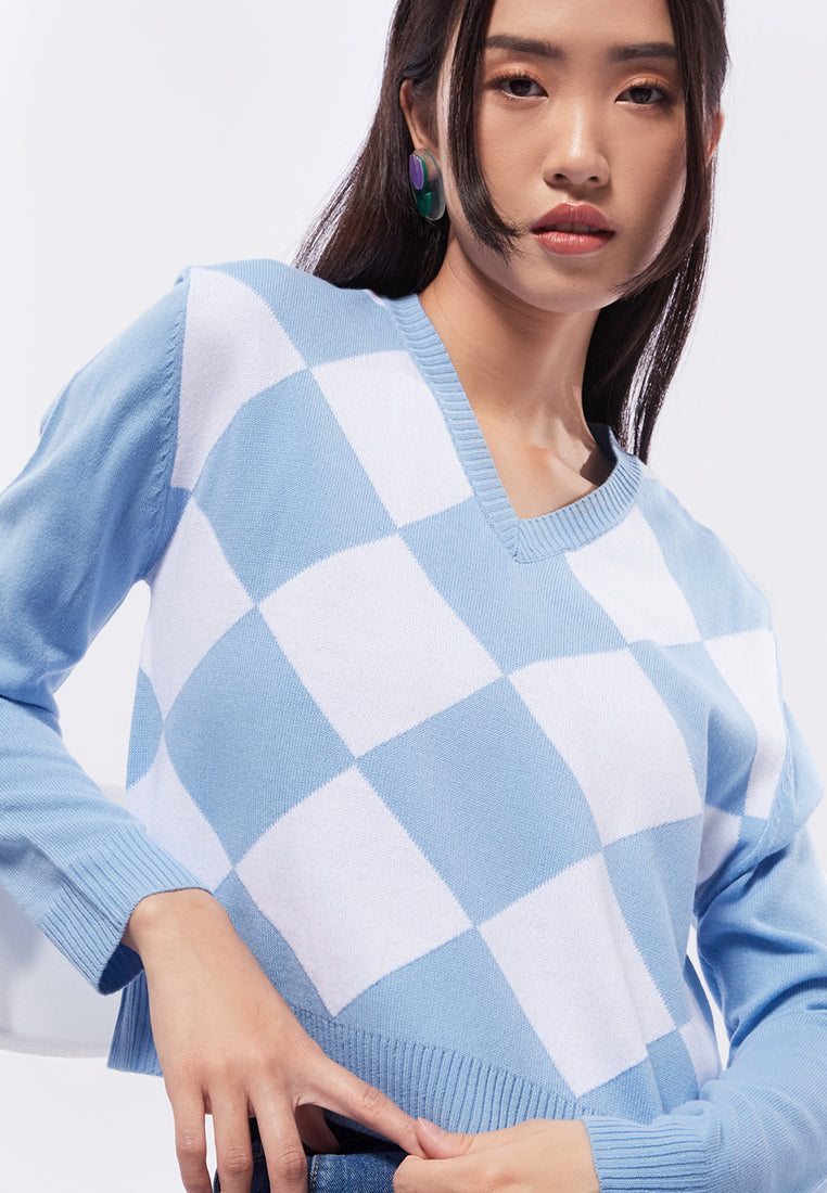 Printed Long Sleeve Sweater