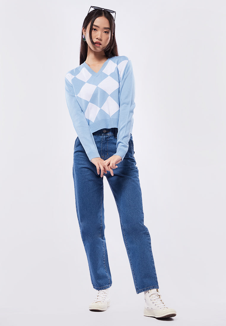 Printed Long Sleeve Sweater