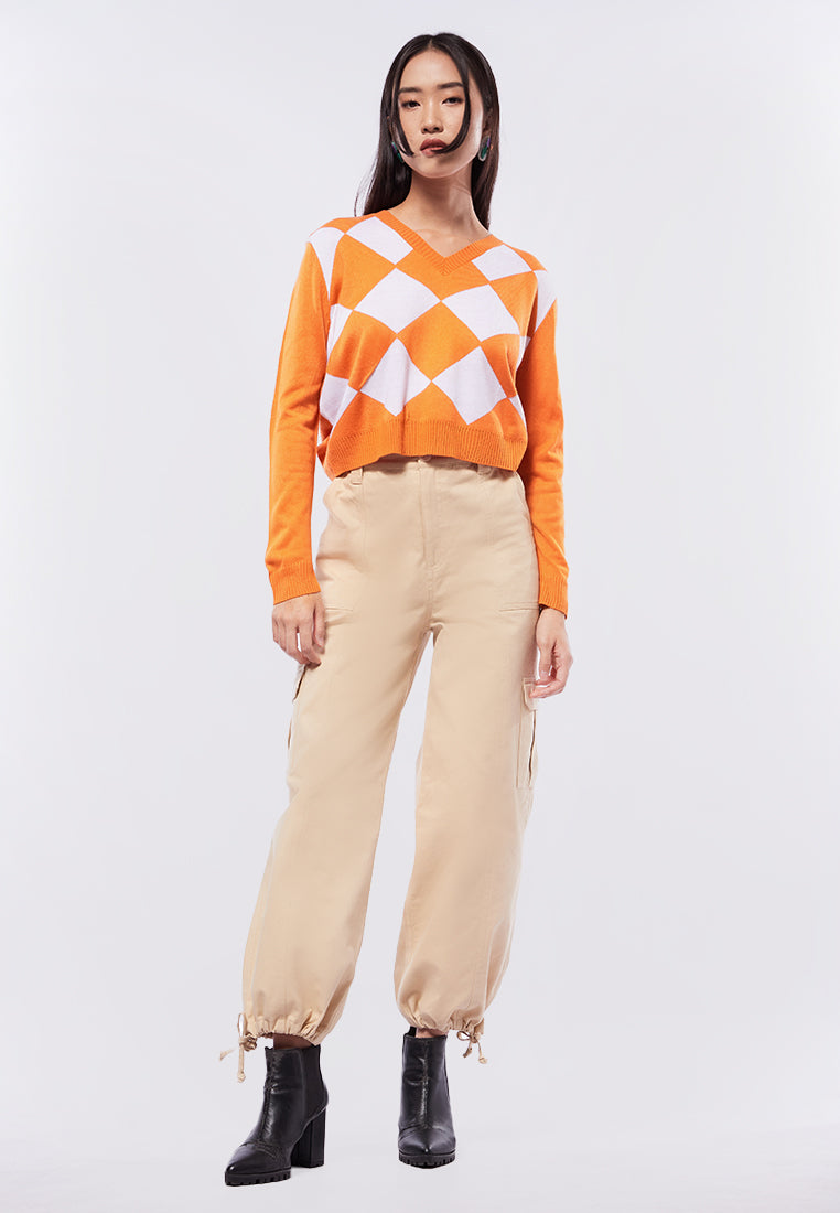 Printed Long Sleeve Sweater