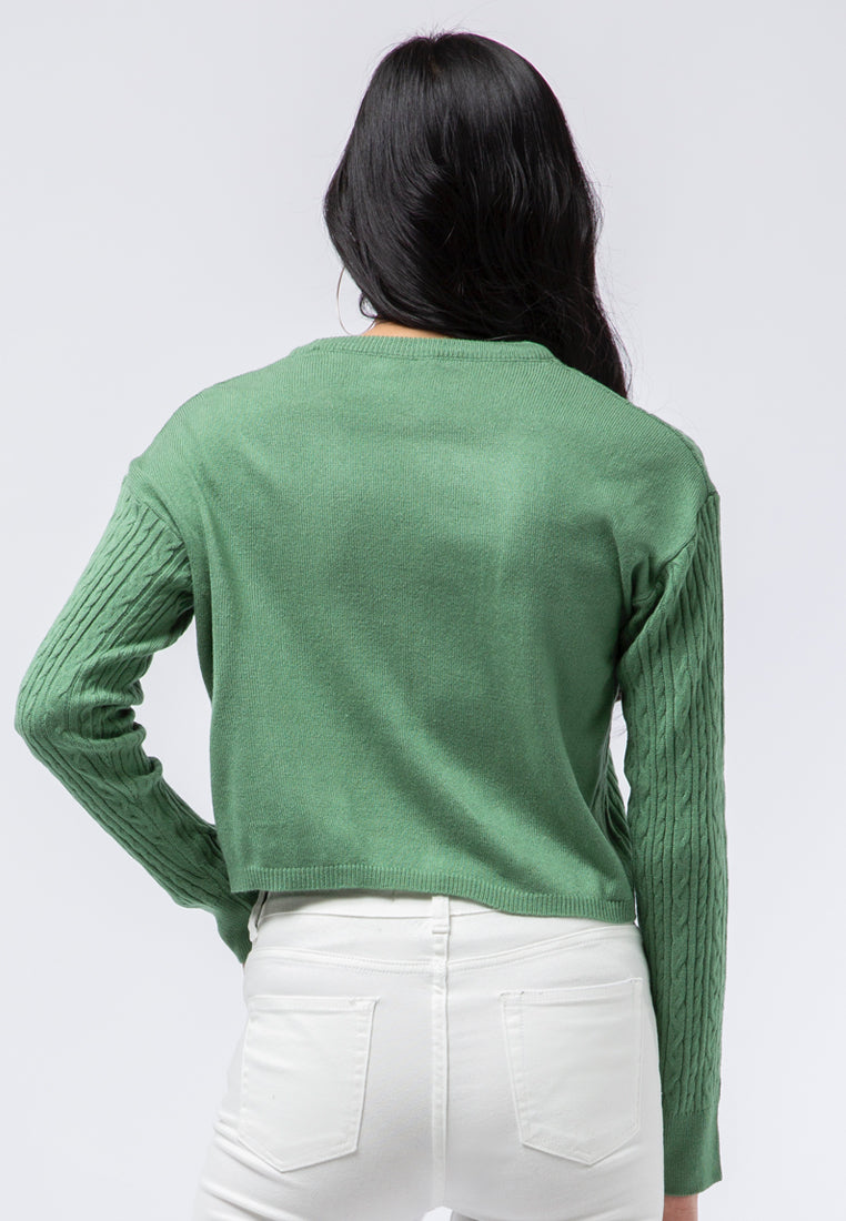 Cable Knit Long Sleeve Sweater
