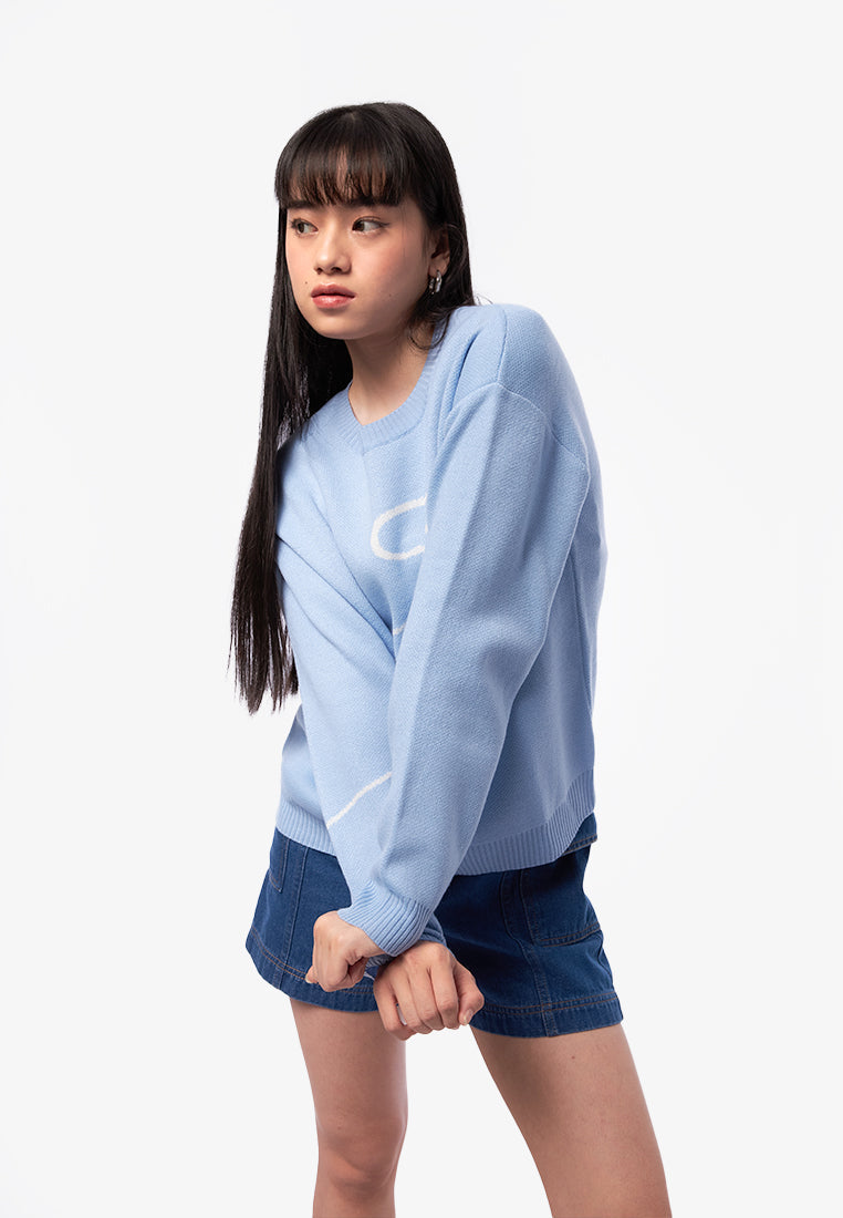 Long Sleeve Ribbon Sweater