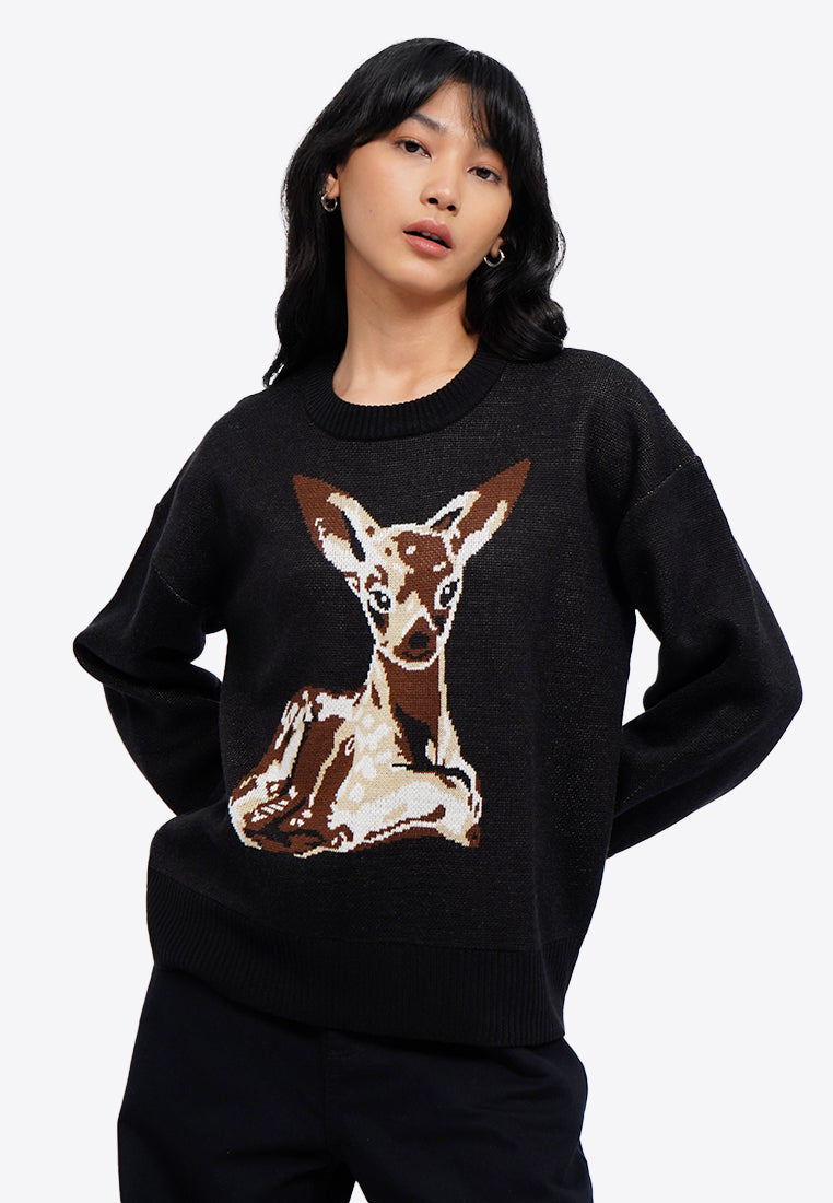 Oversized Long Sleeve Fur Sweater