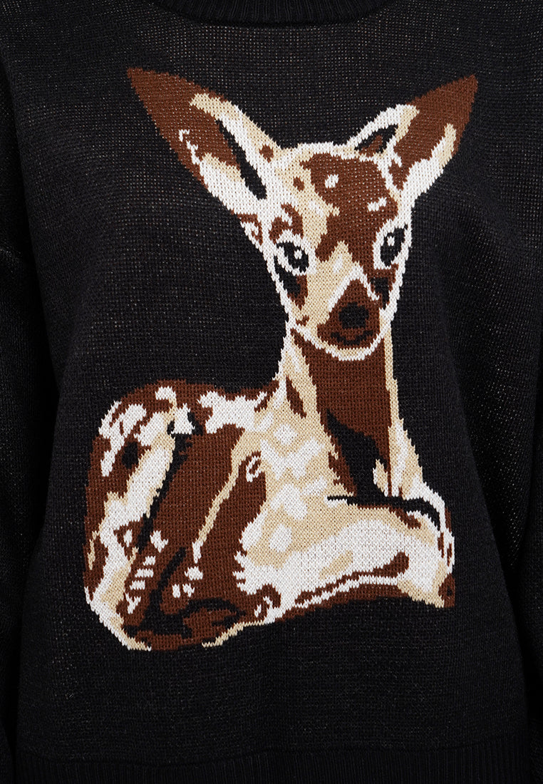 Oversized Long Sleeve Fur Sweater