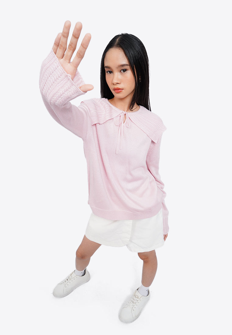 Peterpan Collar Long Sleeve Sweater