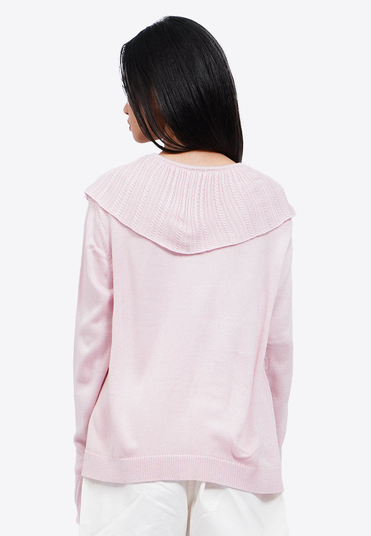 Peterpan Collar Long Sleeve Sweater