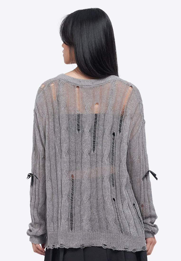 Oversized Long Sleeve Knit Top