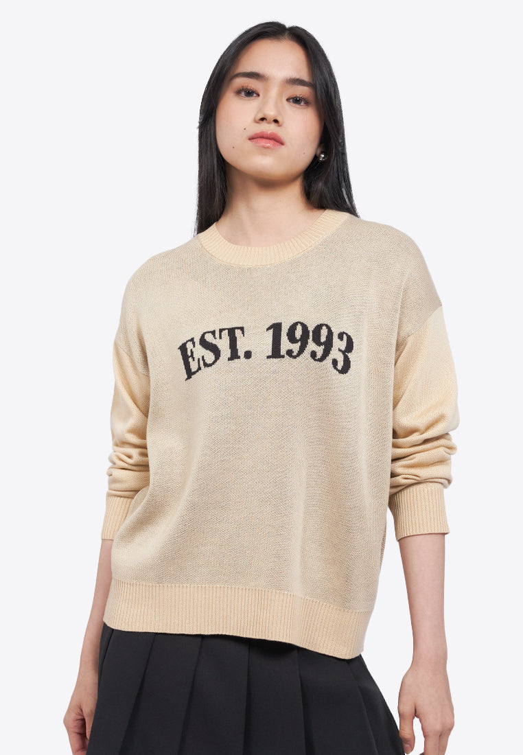 Oversized Slogan Sweater