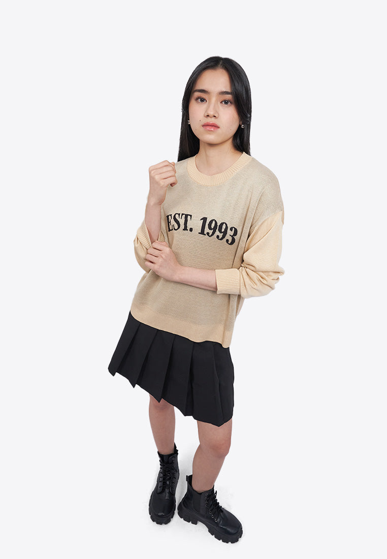 Oversized Slogan Sweater
