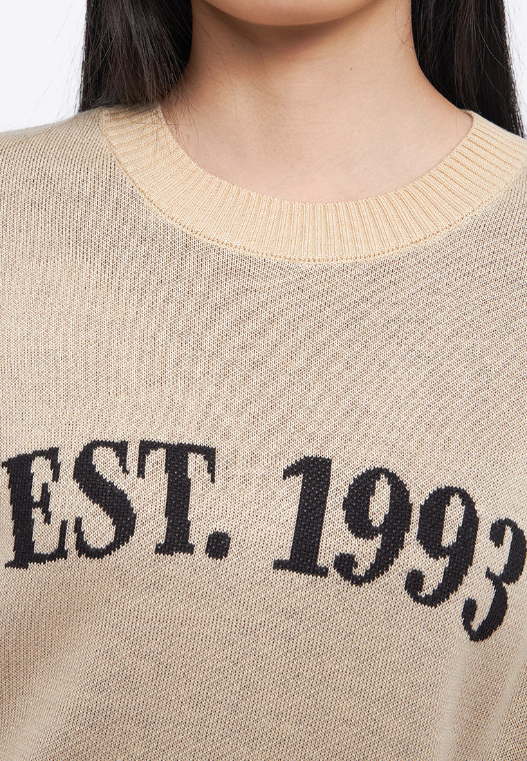 Oversized Slogan Sweater