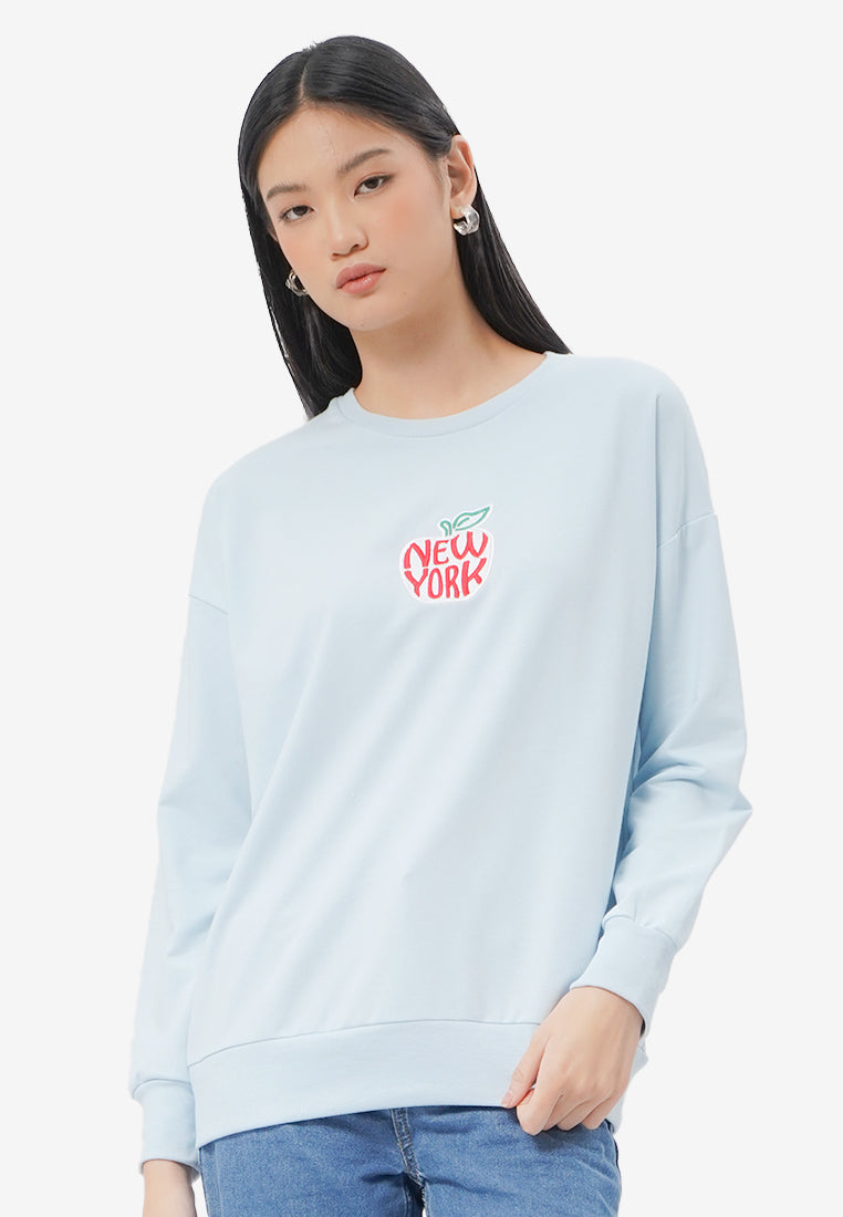 Oversized Graphic Sweatshirt L.Blue