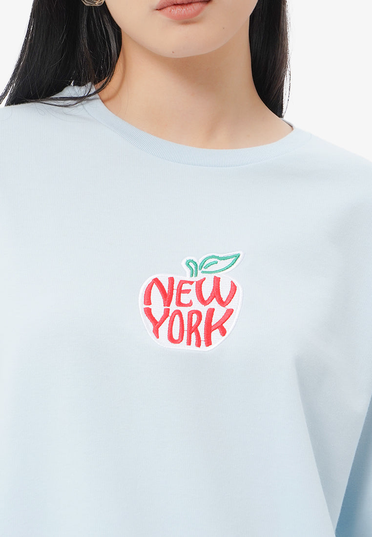 Oversized Graphic Sweatshirt L.Blue