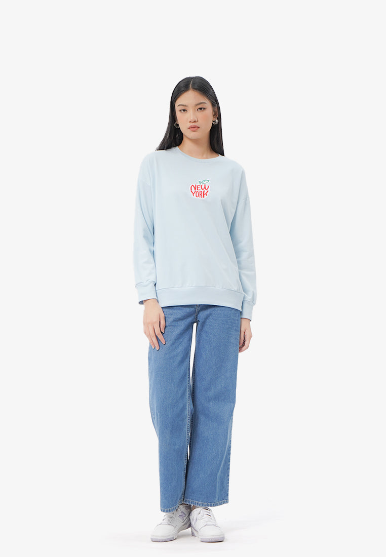 Oversized Graphic Sweatshirt L.Blue