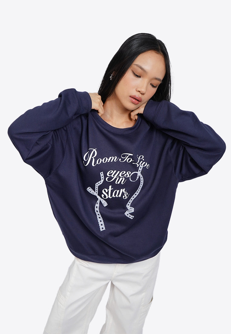 Printed Long Sleeve Sweatshirt
