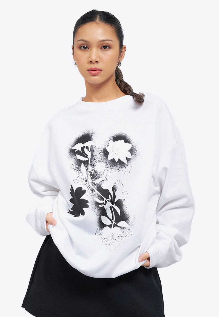 Printed Long Sleeve Sweatshirt