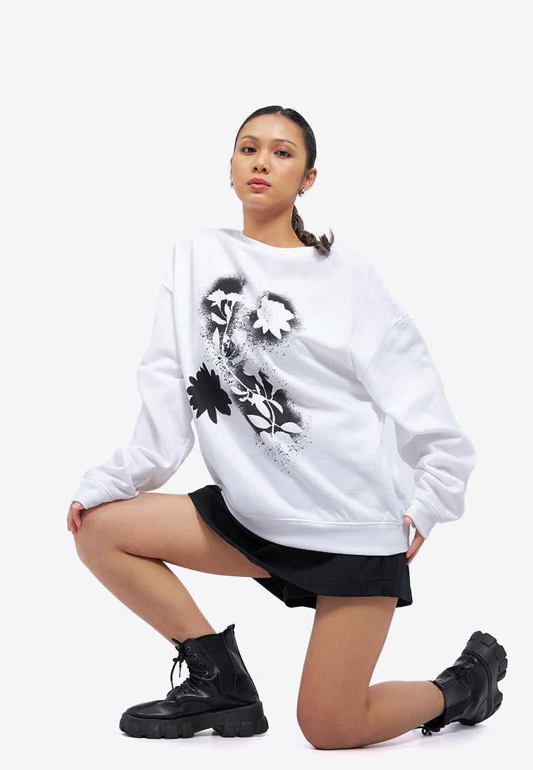 Printed Long Sleeve Sweatshirt