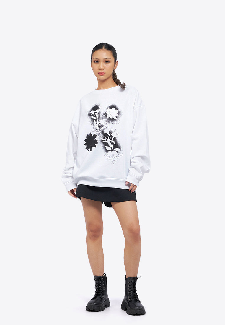 Printed Long Sleeve Sweatshirt