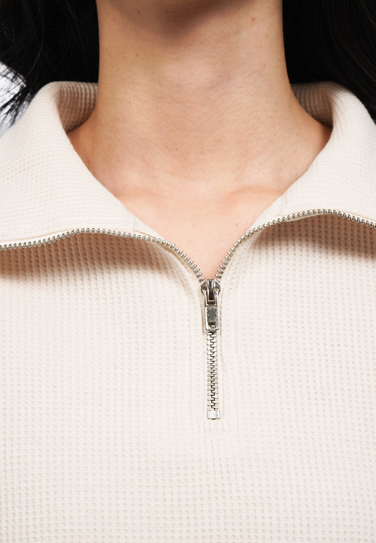 Half Zip Long Sleeve Top