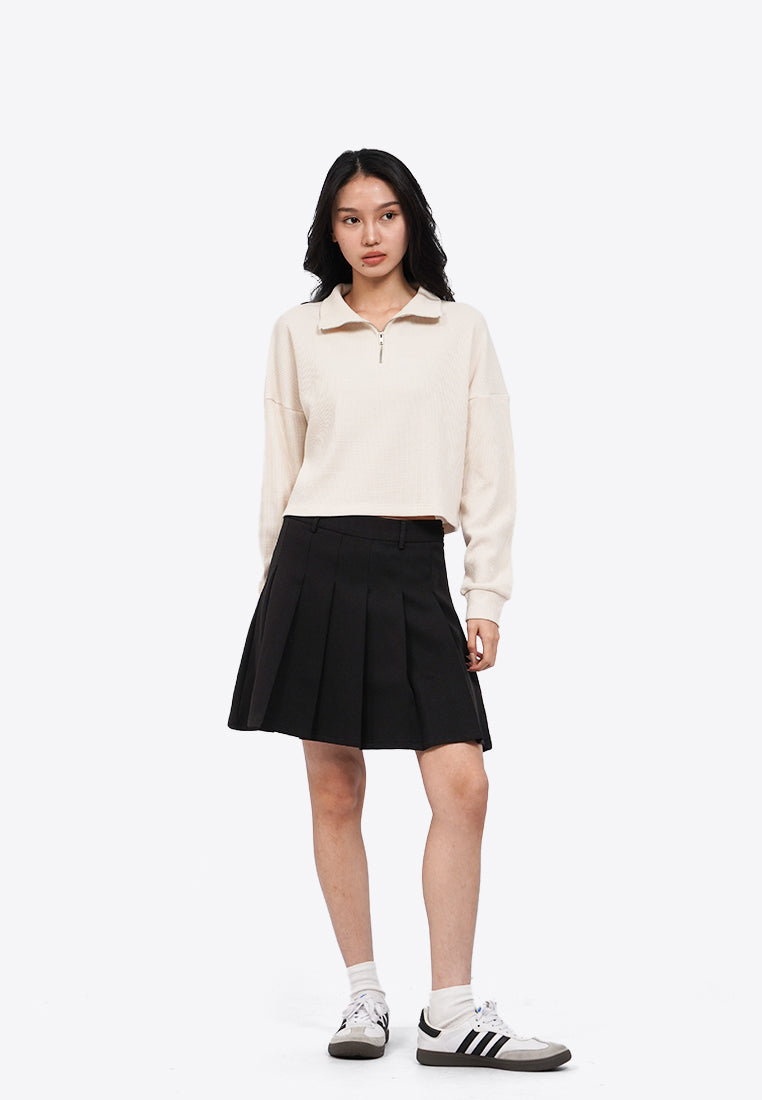 Half Zip Long Sleeve Top