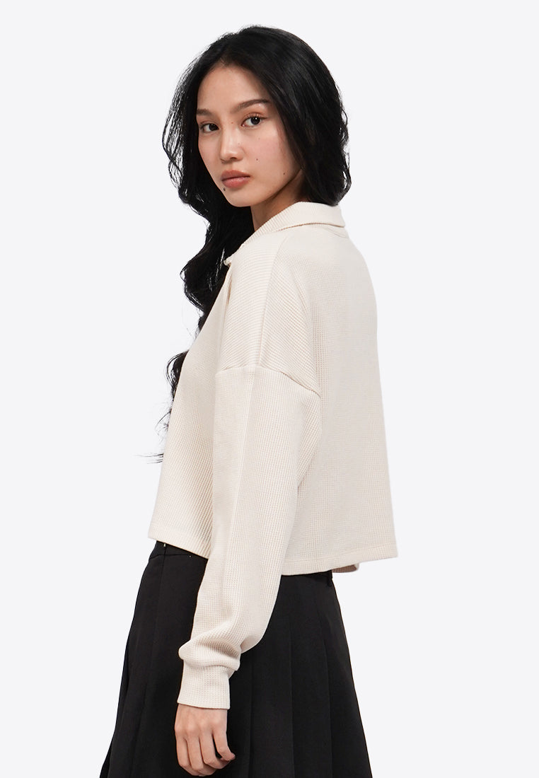 Half Zip Long Sleeve Top