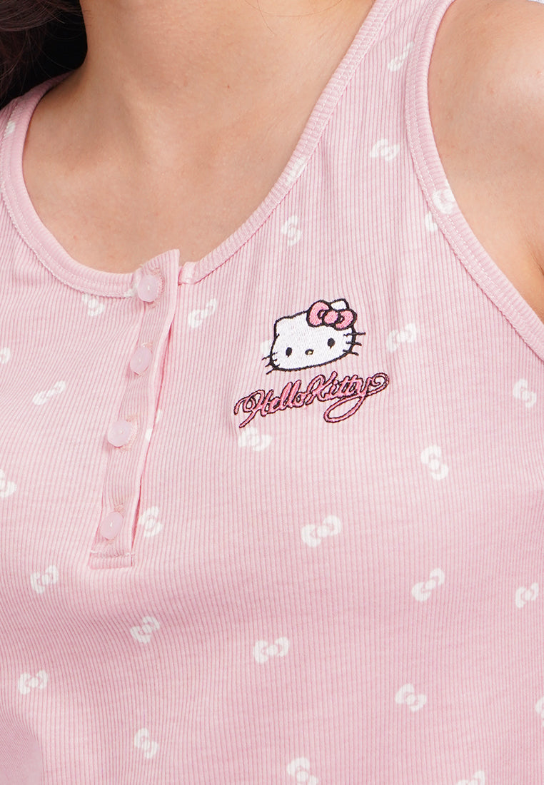 Hello Kitty One Set Sleeveless Pajamas Pink