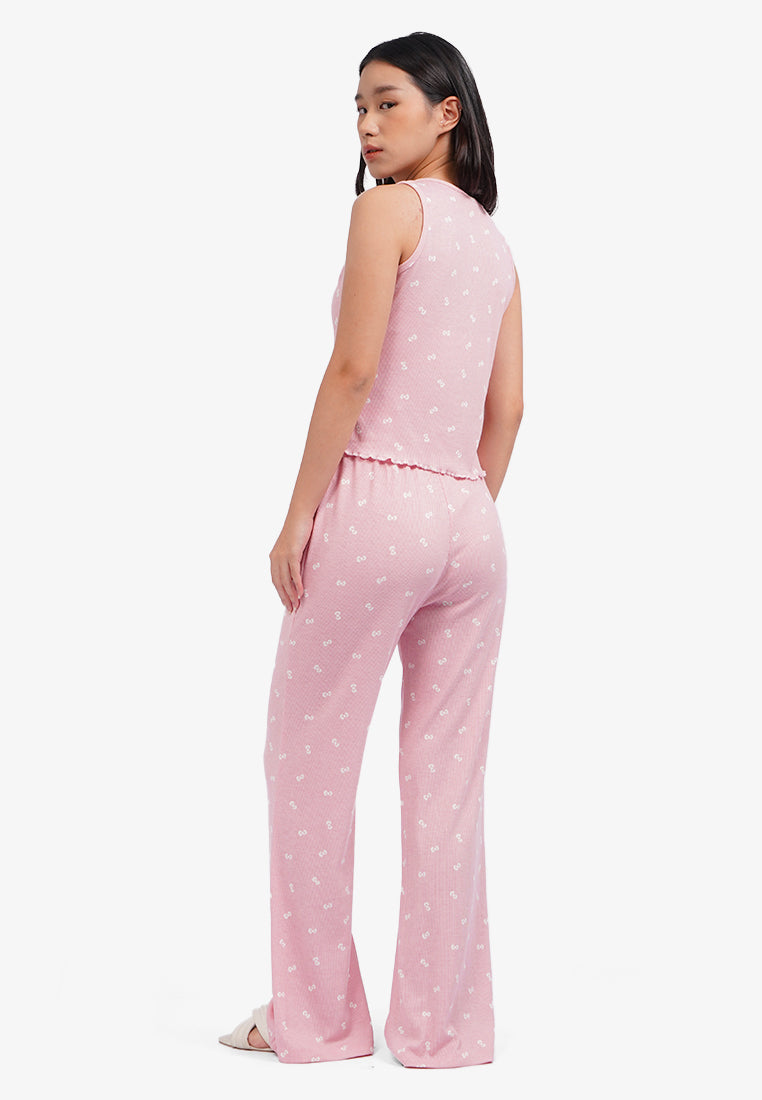 Hello Kitty One Set Sleeveless Pajamas Pink