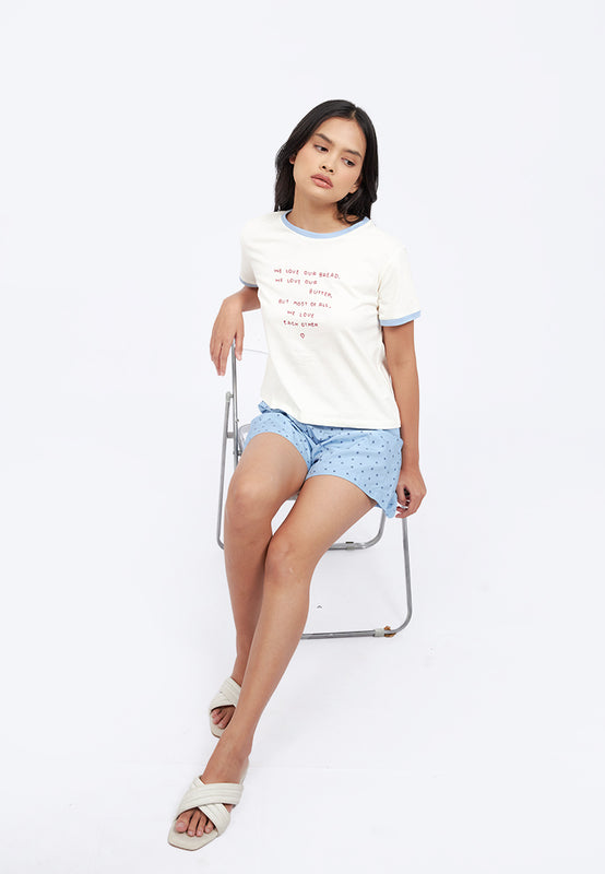 Short Sleeve Tee and Shorts Pajama Set