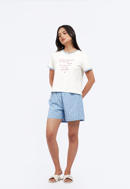 Short Sleeve Tee and Shorts Pajama Set