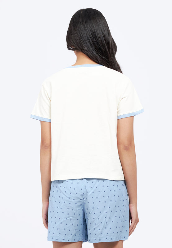Short Sleeve Tee and Shorts Pajama Set