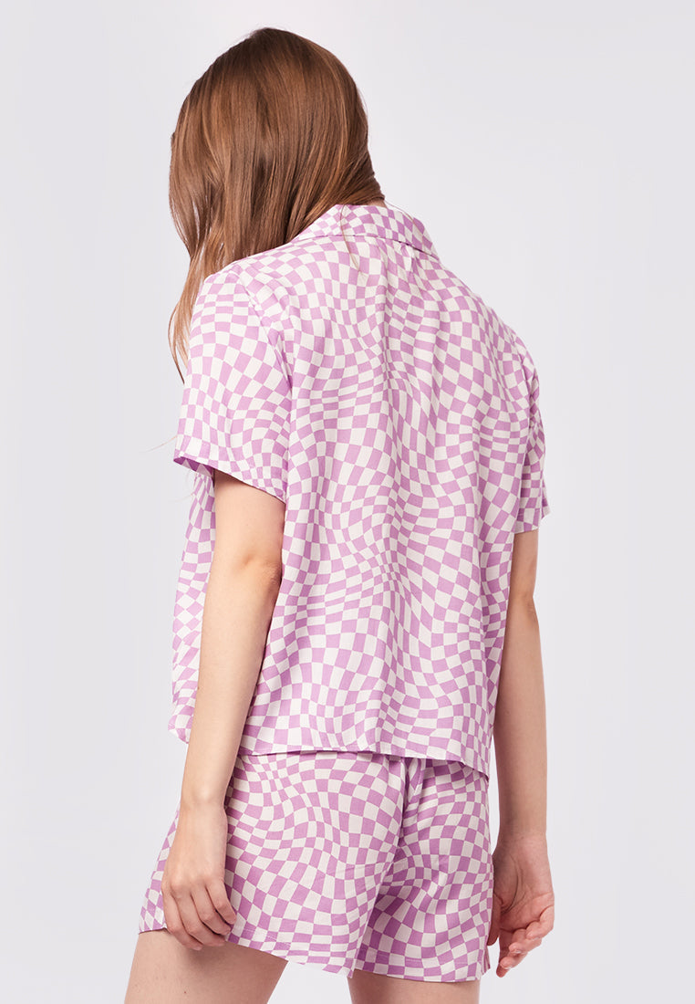 Short Sleeve Printed Pyjama Set