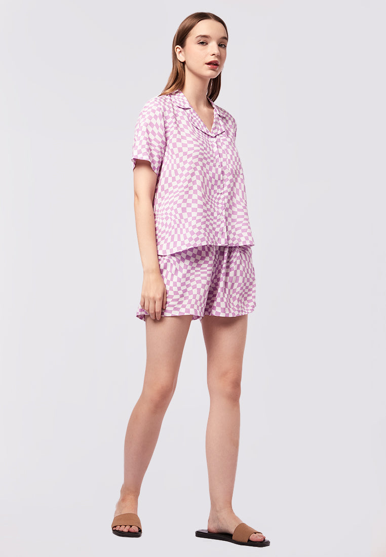 Short Sleeve Printed Pyjama Set