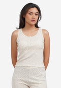 Sleeveless Pajama Set Oatmeal