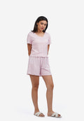 Printed Short Pajama Set Pink