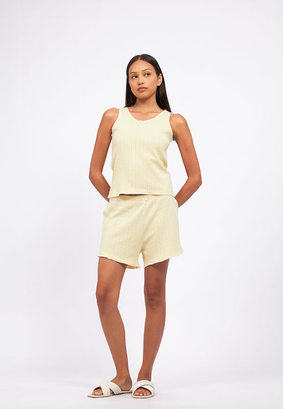 Sleeveless Pajama Set with Short Pants