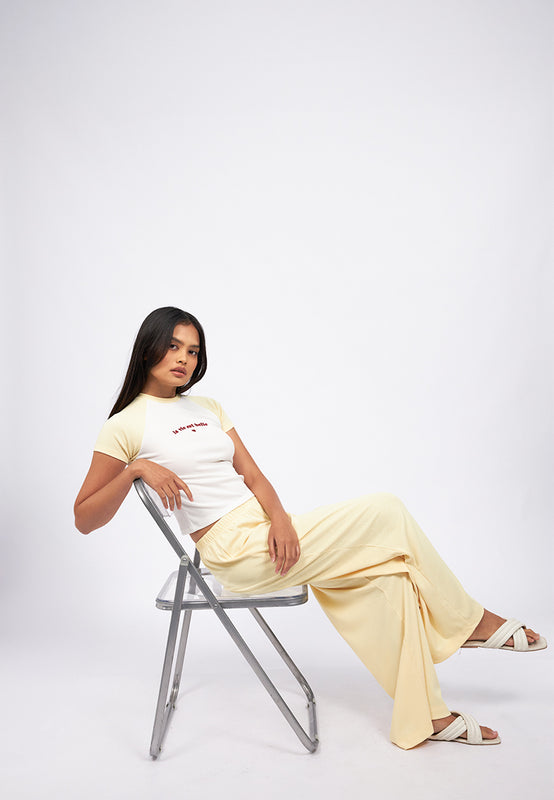 Raglan Tee Pajama Set with Long Pants