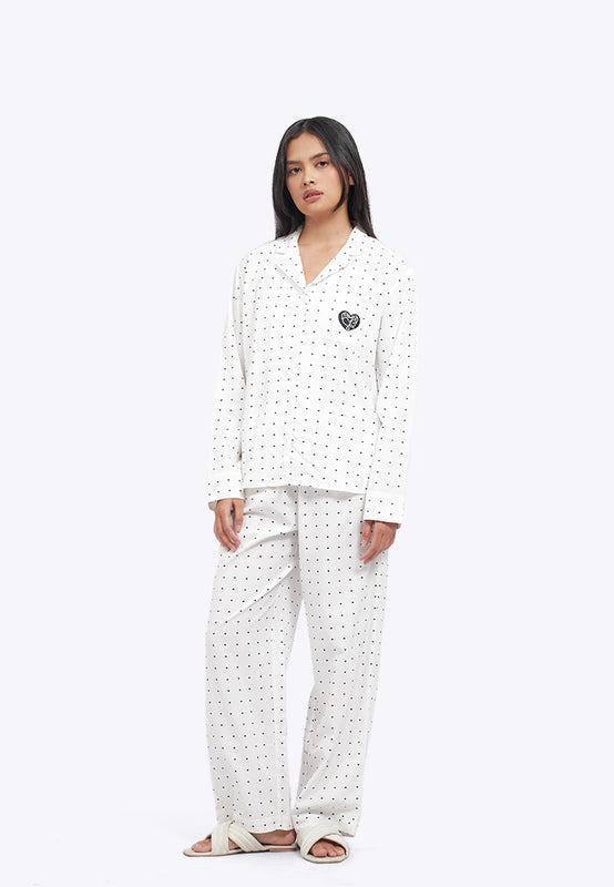 Printed Long Pants Pajama Set