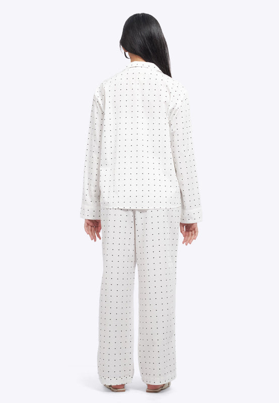 Printed Long Pants Pajama Set