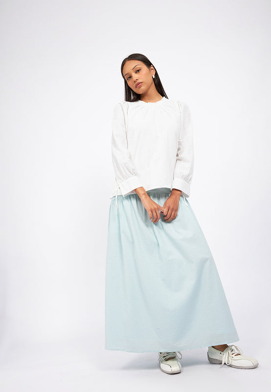Regular Fit Textured Maxi Skirt
