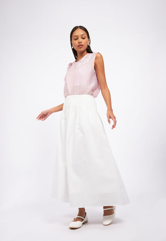 Regular Fit Textured Maxi Skirt