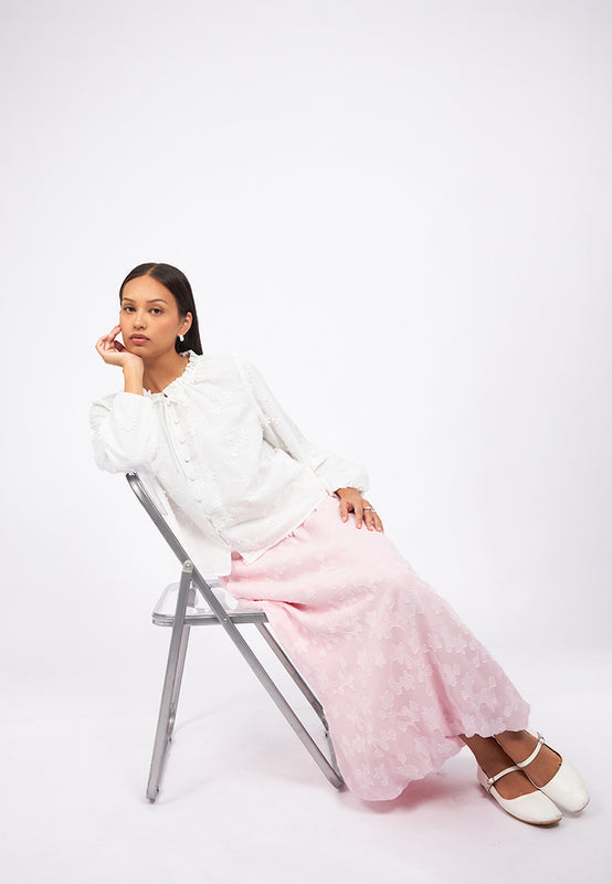 Flower Embroidery Balloon Skirt
