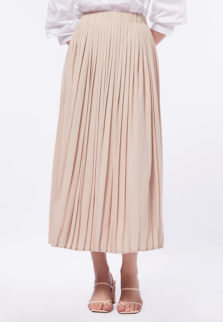 Pleated Maxi Skirt