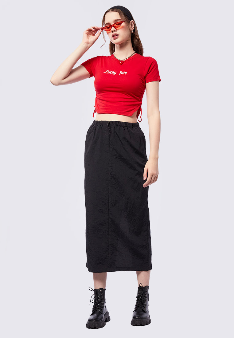 Maxi Cargo Skirt Black
