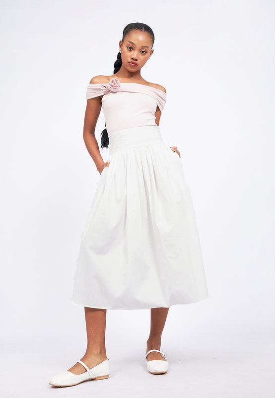 Flared Midi Skirt