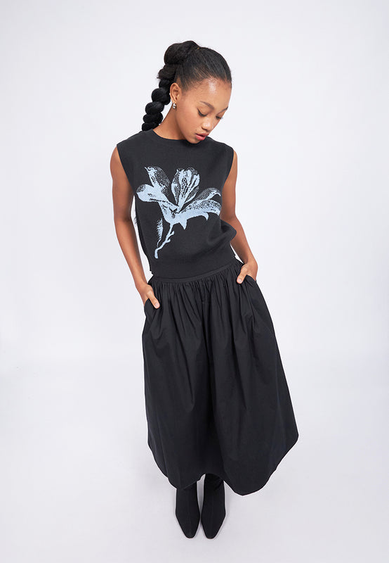 Flared Midi Skirt