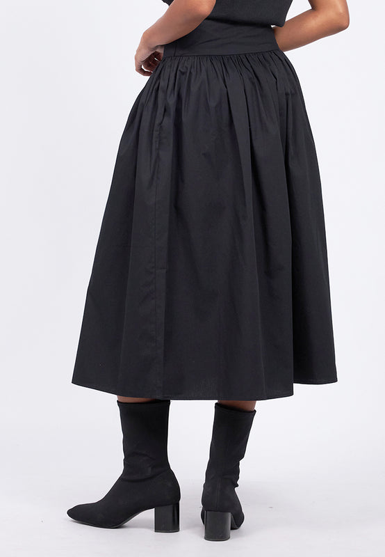 Flared Midi Skirt